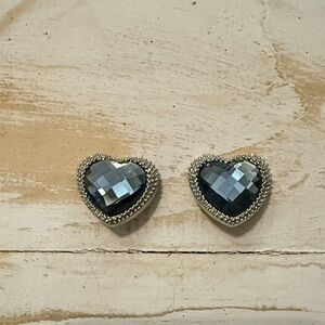 Heart-Shaped Black and Silver Ginger Snaps